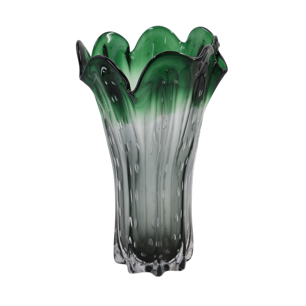 Vaso Preto e Verde Vidro - 63684