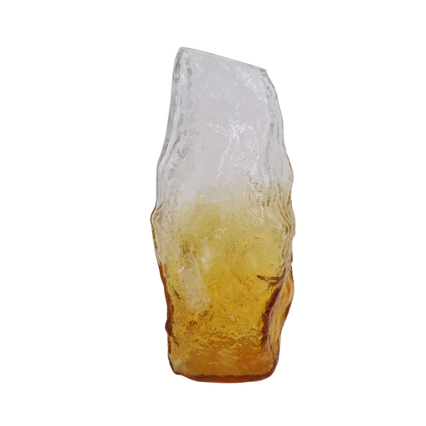 Vaso G Âmbar Transparente Retangular Amassado - 63892