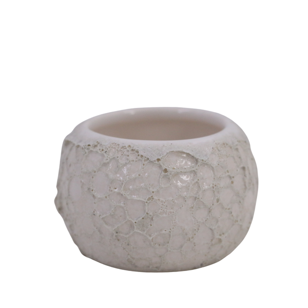 Mini Vaso Branco Coral Cerâmica - 63940