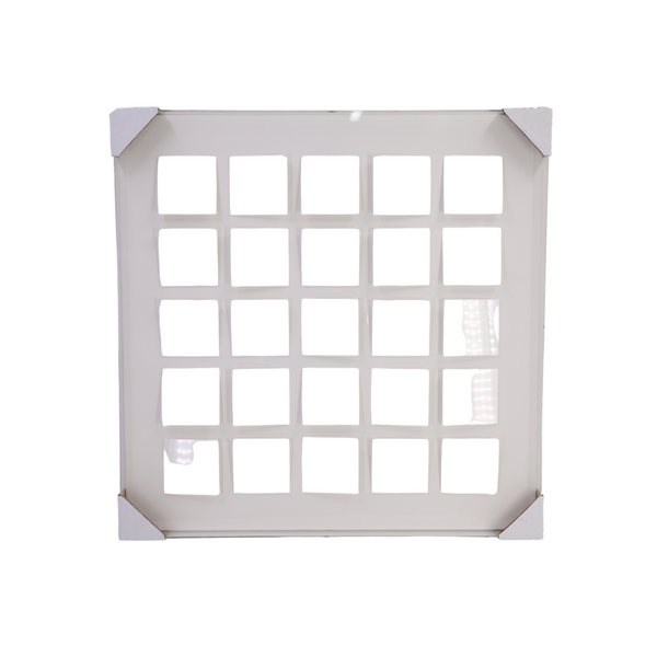 Quadro Acrílico Quadrados Branco Fundo Branco - 62455