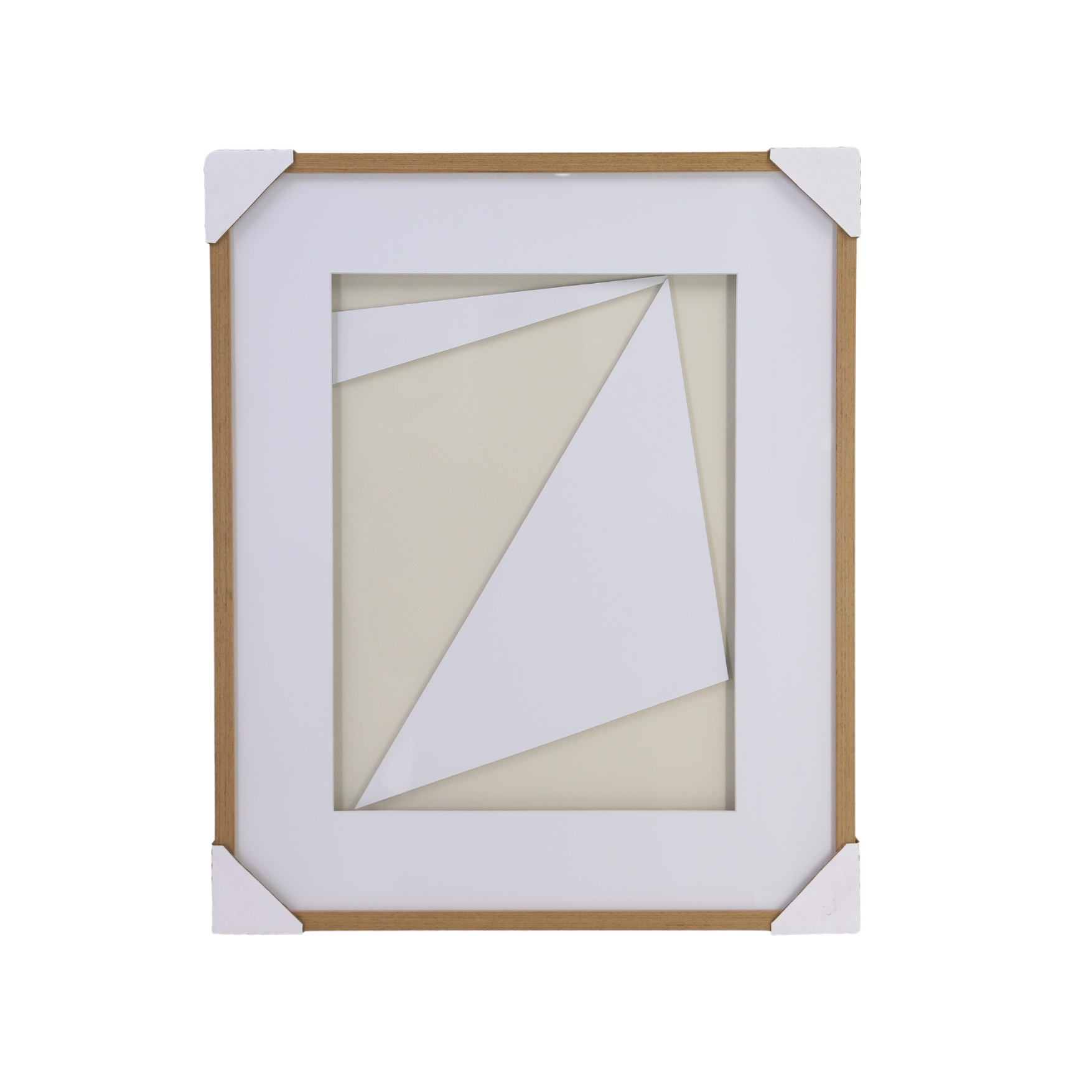 Quadro Abstrato Branco/Bege Claro - 63142