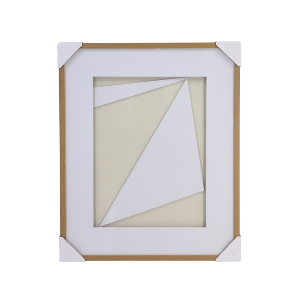 Quadro Abstrato Branco/Bege Claro - 63142